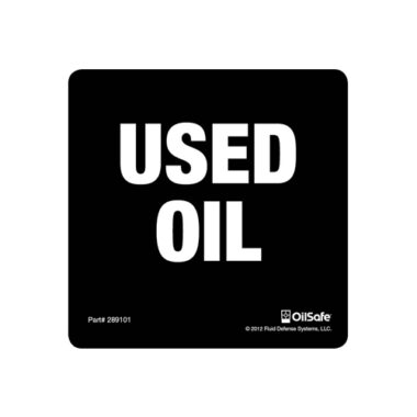 Used Oil Label - Adhesive-0