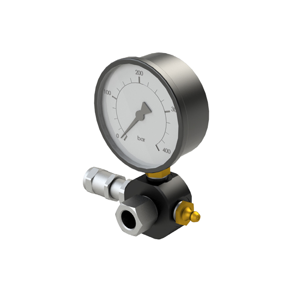 Pressure gauge - Safety valve - Grease nipple-0