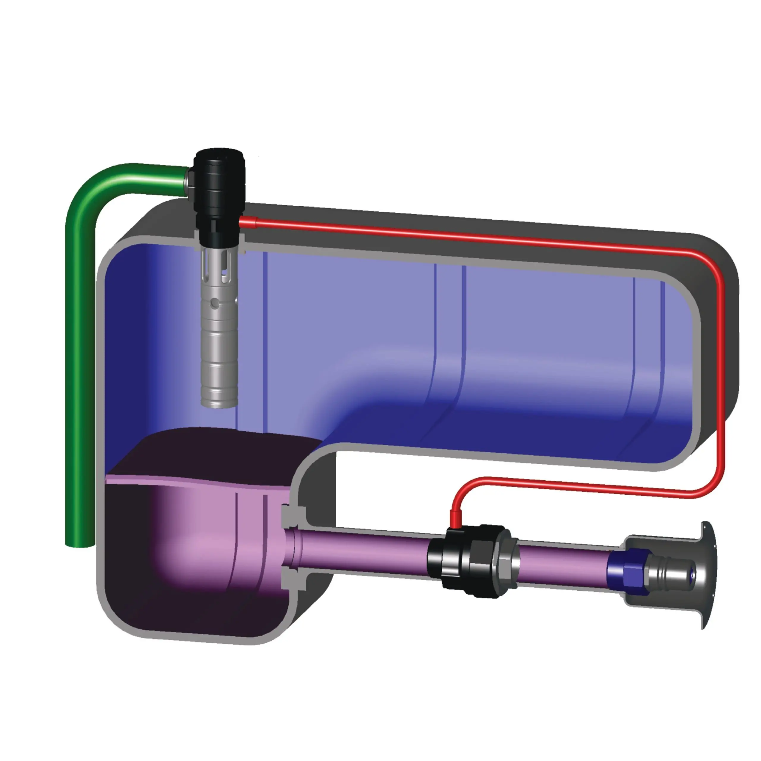 EXTERNAL LINE NON-PRESSURE FUELING SYSTEM